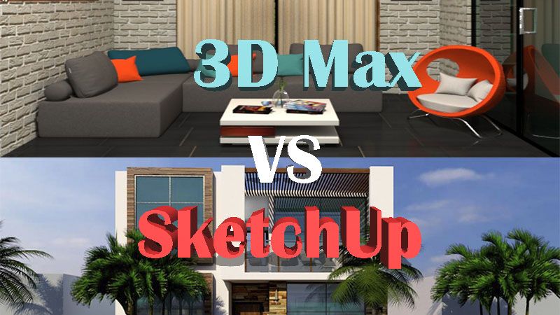 So sánh chất lượng render nội thất giữa SketchUp và 3ds Max