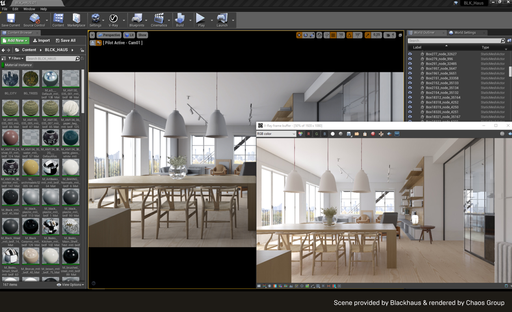 workflow Chaos Vantage kết hợp 3ds Max V-Ray thiết kế nội thất