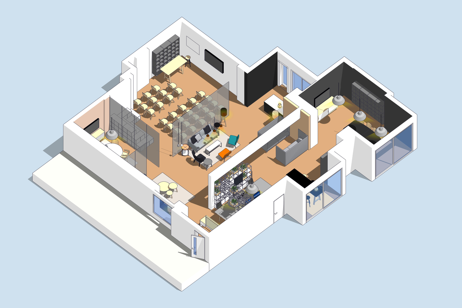 sinh viên thiết kế nội thất học phần mềm SketchUp tại lớp